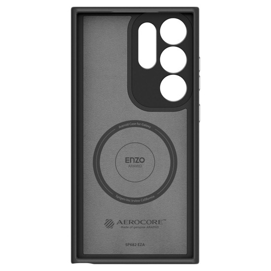 Husa pentru Samsung Galaxy S24 Ultra - Spigen Enzo Aramid - Matte Black