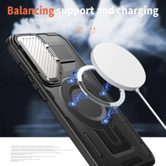 Husa pentru Samsung Galaxy S24 Ultra - Techsuit CamVault MagSafe - Black Husa pentru Samsung Galaxy S24 Ultra - Techsuit CamVault MagSafe - Black