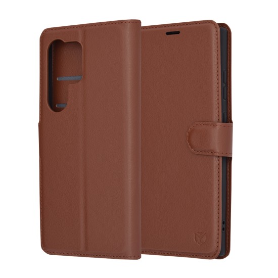 Husa pentru Samsung Galaxy S24 Ultra - Techsuit Leather Folio - Brown