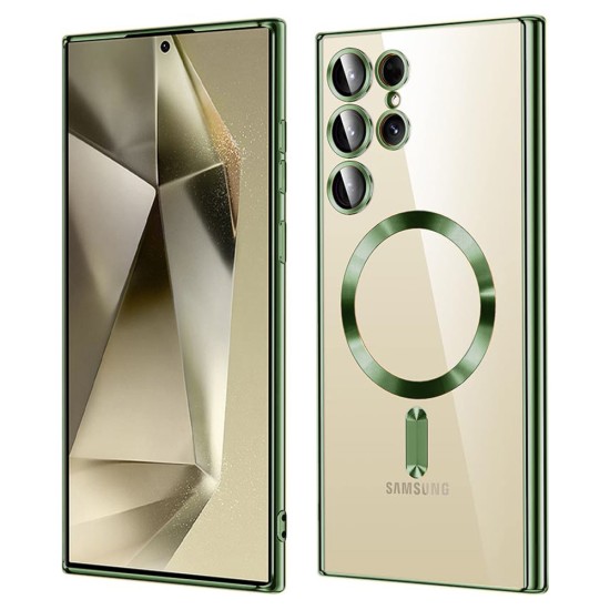 Husa pentru Samsung Galaxy S24 Ultra - Techsuit Luxury Crystal MagSafe - Deep Green