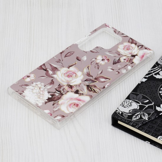 Husa pentru Samsung Galaxy S24 Ultra - Techsuit Marble Series - Bloom of Ruth Gray