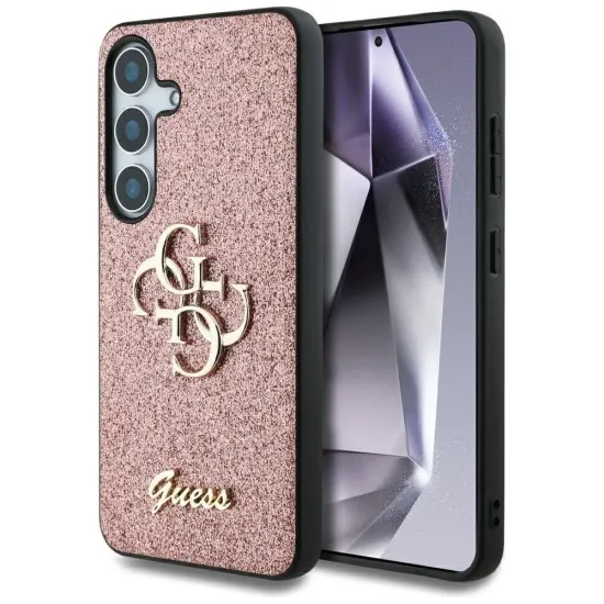 Husa pentru Samsung Galaxy S25 - Guess Glitter Script Big 4G Logo (GUHCS25SHG4SGP) - Pink Husa pentru Samsung Galaxy S25 - Guess Glitter Script Big 4G Logo (GUHCS25SHG4SGP) - Pink