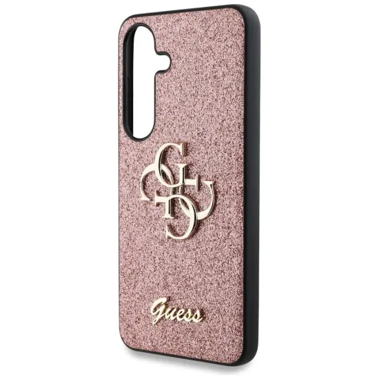 Husa pentru Samsung Galaxy S25 - Guess Glitter Script Big 4G Logo (GUHCS25SHG4SGP) - Pink Husa pentru Samsung Galaxy S25 - Guess Glitter Script Big 4G Logo (GUHCS25SHG4SGP) - Pink