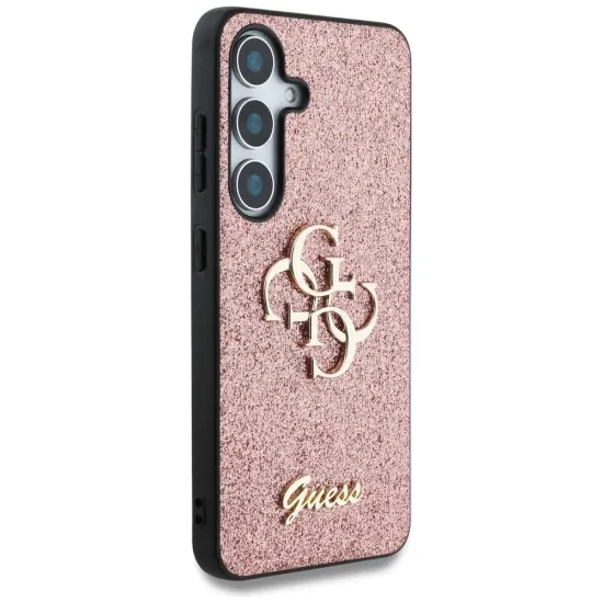 Husa pentru Samsung Galaxy S25 - Guess Glitter Script Big 4G Logo (GUHCS25SHG4SGP) - Pink Husa pentru Samsung Galaxy S25 - Guess Glitter Script Big 4G Logo (GUHCS25SHG4SGP) - Pink