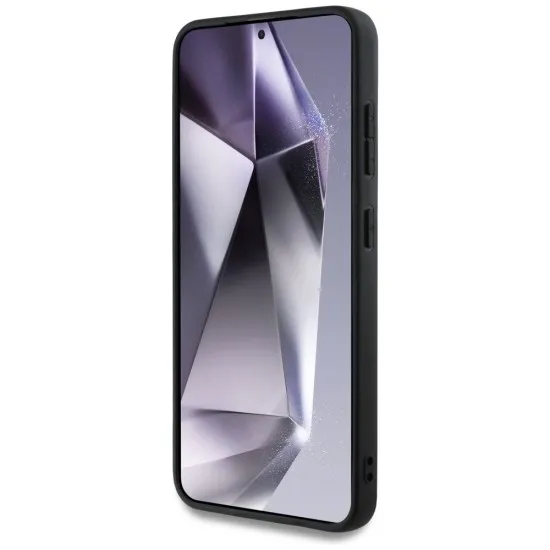Husa pentru Samsung Galaxy S25 - Guess Grained Flowers MagSafe (GUHMS25SPGNMPLMK) - Black Husa pentru Samsung Galaxy S25 - Guess Grained Flowers MagSafe (GUHMS25SPGNMPLMK) - Black