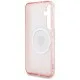 Husa pentru Samsung Galaxy S25 - Guess IML Metal Glitter 4G Circle Triangle MagSafe (GUHMS25SHG4PRTGP) - Pink Husa pentru Samsung Galaxy S25 - Guess IML Metal Glitter 4G Circle Triangle MagSafe (GUHMS25SHG4PRTGP) - Pink