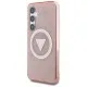 Husa pentru Samsung Galaxy S25 - Guess IML Metal Glitter 4G Circle Triangle MagSafe (GUHMS25SHG4PRTGP) - Pink Husa pentru Samsung Galaxy S25 - Guess IML Metal Glitter 4G Circle Triangle MagSafe (GUHMS25SHG4PRTGP) - Pink