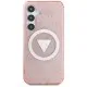 Husa pentru Samsung Galaxy S25 - Guess IML Metal Glitter 4G Circle Triangle MagSafe (GUHMS25SHG4PRTGP) - Pink Husa pentru Samsung Galaxy S25 - Guess IML Metal Glitter 4G Circle Triangle MagSafe (GUHMS25SHG4PRTGP) - Pink