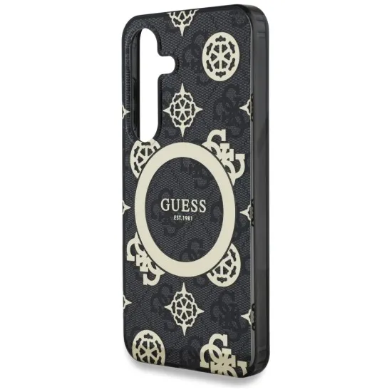 Husa pentru Samsung Galaxy S25 - Guess IML Peony On 4G Background MagSafe (GUHMS25SH4PYEEK) - Black Husa pentru Samsung Galaxy S25 - Guess IML Peony On 4G Background MagSafe (GUHMS25SH4PYEEK) - Black
