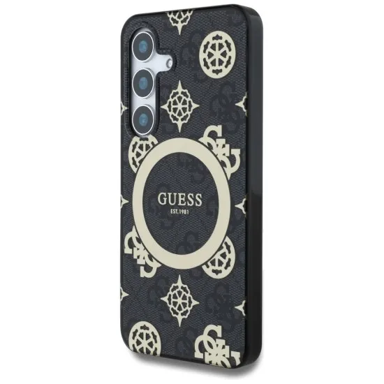 Husa pentru Samsung Galaxy S25 - Guess IML Peony On 4G Background MagSafe (GUHMS25SH4PYEEK) - Black Husa pentru Samsung Galaxy S25 - Guess IML Peony On 4G Background MagSafe (GUHMS25SH4PYEEK) - Black