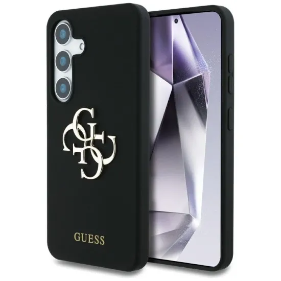Husa pentru Samsung Galaxy S25 - Guess Silicone 4G Big Metal Logo (GUHCS25SS4SMDK) - Black Husa pentru Samsung Galaxy S25 - Guess Silicone 4G Big Metal Logo (GUHCS25SS4SMDK) - Black