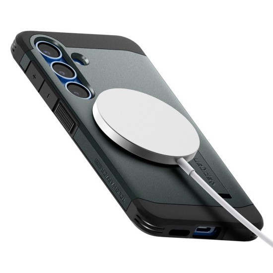 Husa pentru Samsung Galaxy S25 Plus - Spigen Tough Armor MagSafe - Abyss Green Husa pentru Samsung Galaxy S25 Plus - Spigen Tough Armor MagSafe - Abyss Green
