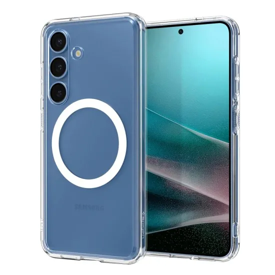 Husa pentru Samsung Galaxy S25 Plus - Spigen Ultra Hybrid MagSafe - Clear / White Husa pentru Samsung Galaxy S25 Plus - Spigen Ultra Hybrid MagSafe - Clear / White