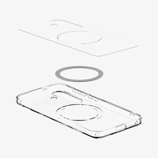 Husa pentru Samsung Galaxy S25 Plus - Spigen Ultra Hybrid MagSafe - Clear / White Husa pentru Samsung Galaxy S25 Plus - Spigen Ultra Hybrid MagSafe - Clear / White