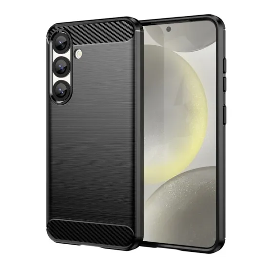 Husa pentru Samsung Galaxy S25 Plus - Techsuit Carbon Silicone - Black Husa pentru Samsung Galaxy S25 Plus - Techsuit Carbon Silicone - Black
