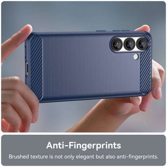 Husa pentru Samsung Galaxy S25 Plus - Techsuit Carbon Silicone - Blue