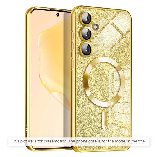 Husa pentru Samsung Galaxy S25 Plus - Techsuit Luxury Glitter MagSafe - Gold