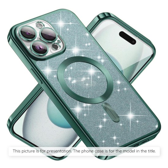 Husa pentru Samsung Galaxy S25 Plus - Techsuit Luxury Glitter MagSafe - Light Green