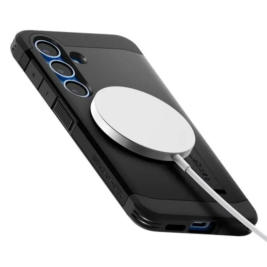Husa pentru Samsung Galaxy S25 - Spigen Tough Armor MagSafe - Black Husa pentru Samsung Galaxy S25 - Spigen Tough Armor MagSafe - Black