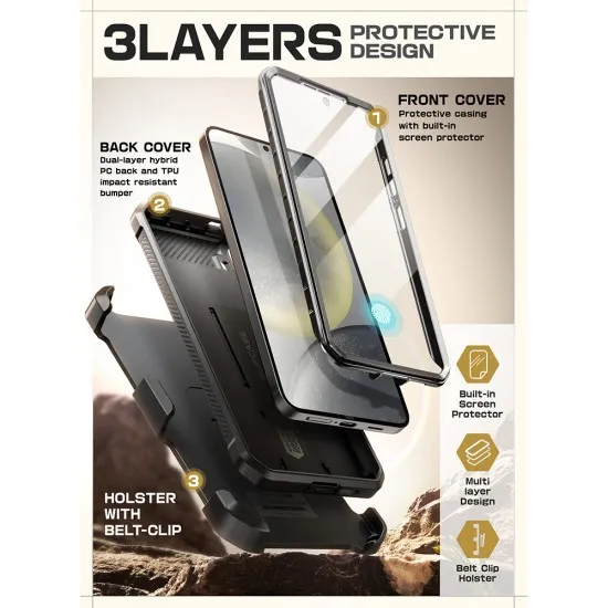 Husa pentru Samsung Galaxy S25 - Supcase Unicorn Beetle Pro - Black Husa pentru Samsung Galaxy S25 - Supcase Unicorn Beetle Pro - Black