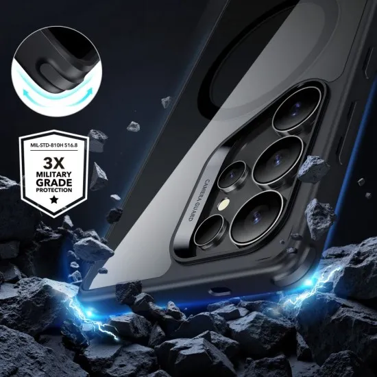 Husa pentru Samsung Galaxy S25 Ultra - ESR Classic Hybrid HaloLock - Clear Black Husa pentru Samsung Galaxy S25 Ultra - ESR Classic Hybrid HaloLock - Clear Black