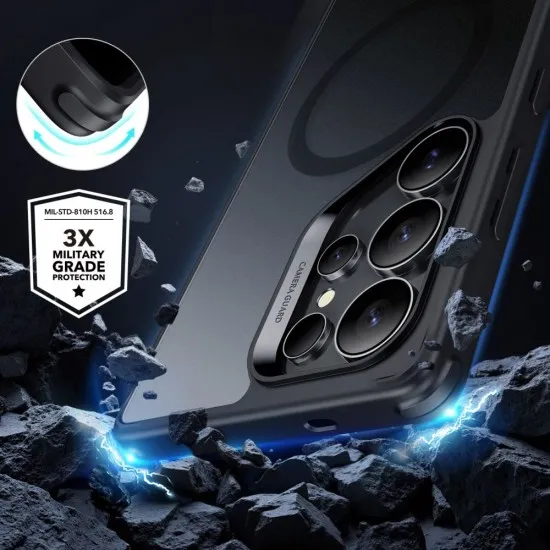 Husa pentru Samsung Galaxy S25 Ultra - ESR Classic Hybrid HaloLock - Frosted Black Husa pentru Samsung Galaxy S25 Ultra - ESR Classic Hybrid HaloLock - Frosted Black