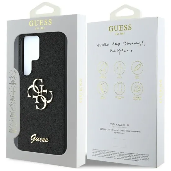 Husa pentru Samsung Galaxy S25 Ultra - Guess Glitter Script Big 4G Logo (GUHCS25LHG4SGK) - Black Husa pentru Samsung Galaxy S25 Ultra - Guess Glitter Script Big 4G Logo (GUHCS25LHG4SGK) - Black