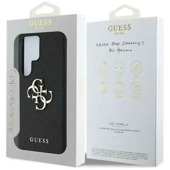Husa pentru Samsung Galaxy S25 Ultra - Guess Hardcase 4G Grained Big and Classic Logo (GUHCS25LPGT4MBK) - Black Husa pentru Samsung Galaxy S25 Ultra - Guess Hardcase 4G Grained Big and Classic Logo (GUHCS25LPGT4MBK) - Black