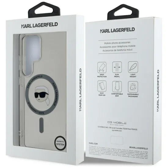Husa pentru Samsung Galaxy S25 Ultra - Karl Lagerfeld IML MagSafe (KLHMS25LHLSKIK) - Karl`s Head Husa pentru Samsung Galaxy S25 Ultra - Karl Lagerfeld IML MagSafe (KLHMS25LHLSKIK) - Karl`s Head