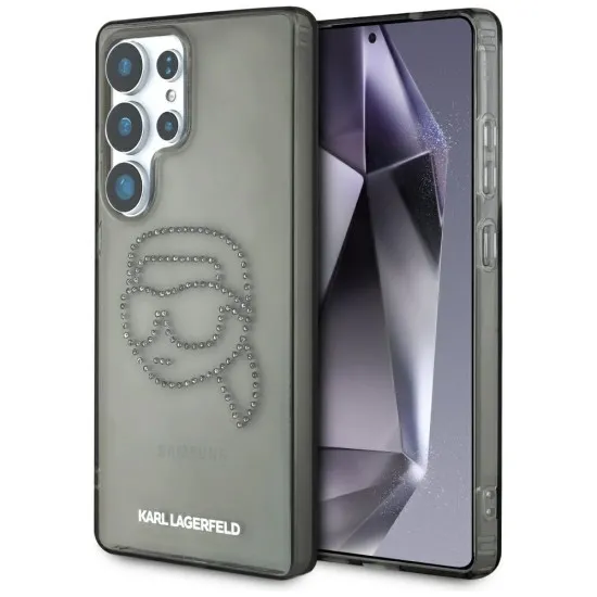 Husa pentru Samsung Galaxy S25 Ultra - Karl Lagerfeld IML Rhinestones Luxury (KLHCS25LHKHDCELK) - Karl Head