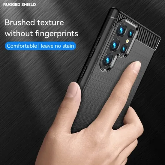 Husa pentru Samsung Galaxy S25 Ultra - Techsuit Carbon Silicone - Black Husa pentru Samsung Galaxy S25 Ultra - Techsuit Carbon Silicone - Black