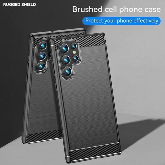 Husa pentru Samsung Galaxy S25 Ultra - Techsuit Carbon Silicone - Black Husa pentru Samsung Galaxy S25 Ultra - Techsuit Carbon Silicone - Black