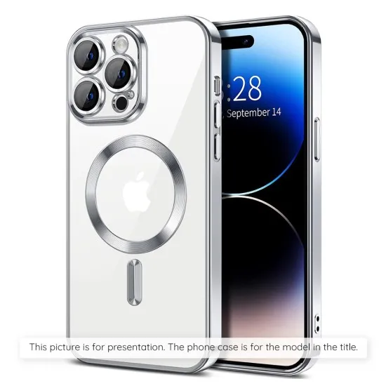 Husa pentru Samsung Galaxy S25 Ultra - Techsuit Luxury Crystal MagSafe - Silver Husa pentru Samsung Galaxy S25 Ultra - Techsuit Luxury Crystal MagSafe - Silver