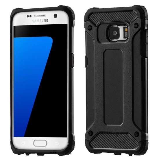 Husa pentru Samsung Galaxy S7 Edge - Techsuit Hybrid Armor - Black