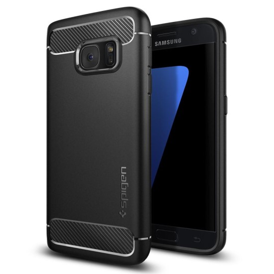 Husa pentru Samsung Galaxy S7 - Spigen Rugged Armor - Black