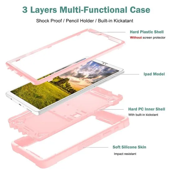 Husa pentru Samsung Galaxy Tab A7 10.4 (2020 / 2022) + Folie - Techsuit Rugged TabShell - Rose Gold Husa pentru Samsung Galaxy Tab A7 10.4 (2020 / 2022) + Folie - Techsuit Rugged TabShell - Rose Gold