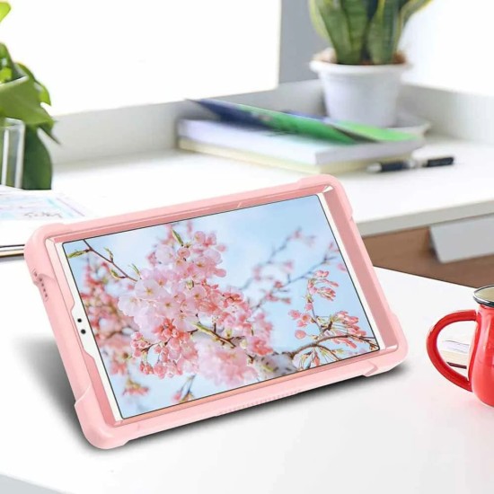 Husa pentru Samsung Galaxy Tab A7 Lite 8.7 inch T220/T225 2021 + Folie - Techsuit Rugged TabShell - Rose Gold