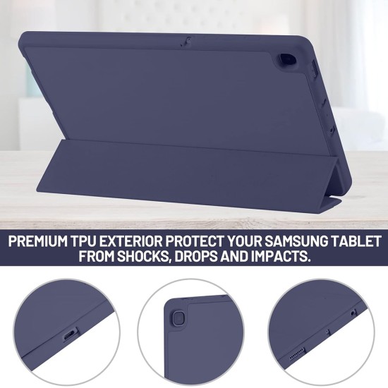 Husa pentru Samsung Galaxy Tab S6 Lite (2020/2022/2024) - Techsuit Flex Trifold - Dark Blue