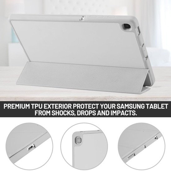 Husa pentru Samsung Galaxy Tab S6 Lite (2020/2022/2024) - Techsuit Flex Trifold - Gray