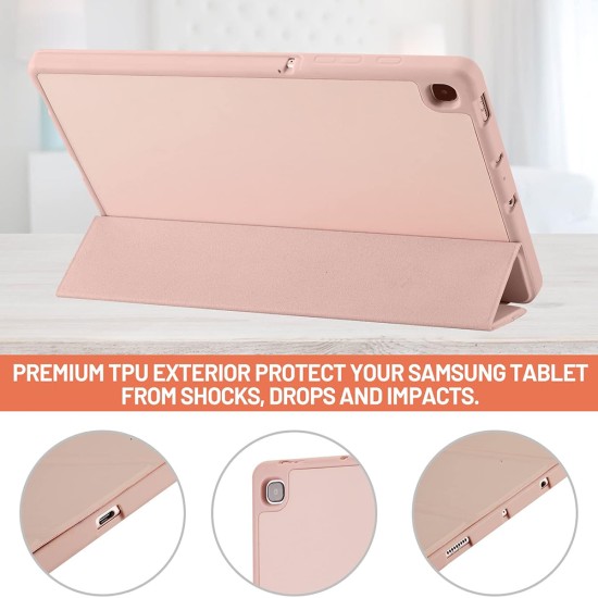 Husa pentru Samsung Galaxy Tab S6 Lite (2020/2022/2024) - Techsuit Flex Trifold - Pink