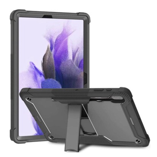 Husa pentru Samsung Galaxy Tab S7 FE + Folie - Techsuit Rugged TabShell - Black