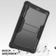 Husa pentru Samsung Galaxy Tab S7 FE + Folie - Techsuit Rugged TabShell - Black