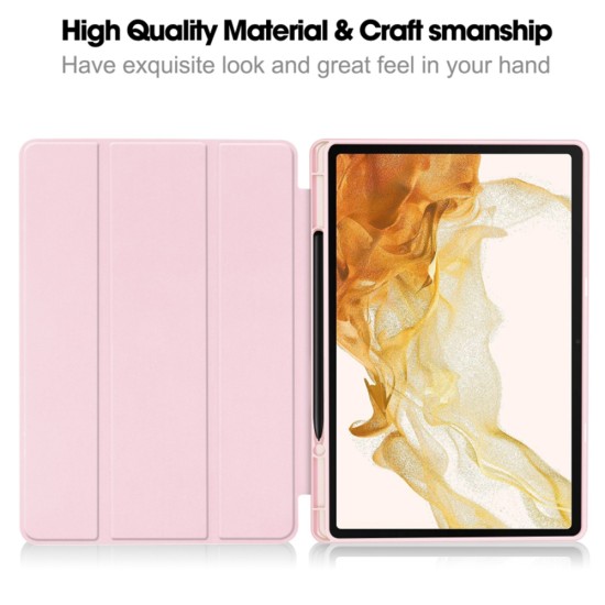 Husa pentru Samsung Galaxy Tab S7 / S8 - Techsuit Flex Trifold - Pink