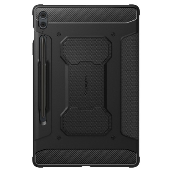 Husa pentru Samsung Galaxy Tab S9 FE Plus - Spigen Rugged Armor Pro - Black