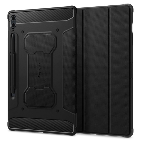 Husa pentru Samsung Galaxy Tab S9 FE Plus - Spigen Rugged Armor Pro - Black