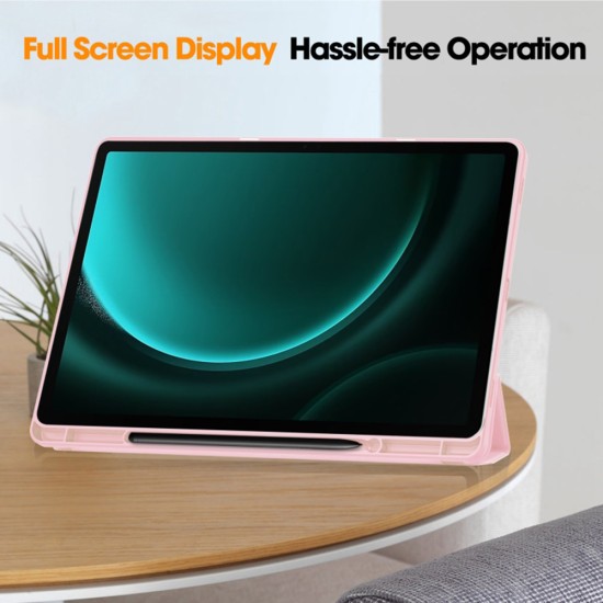 Husa pentru Samsung Galaxy Tab S9 FE Plus - Techsuit Flex Trifold - Pink