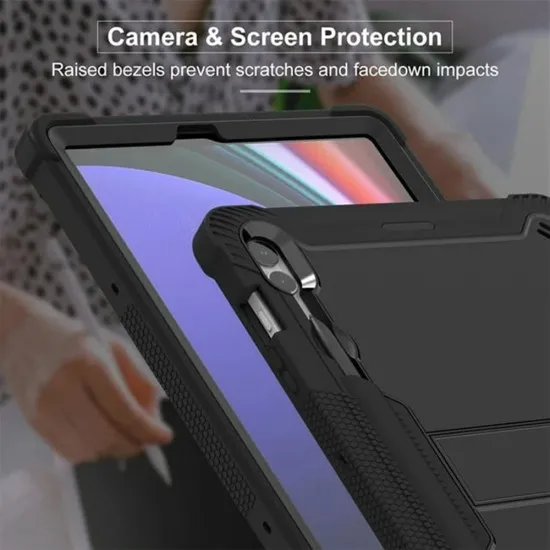 Husa pentru Samsung Galaxy Tab S9 Plus + Folie - Techsuit Rugged TabShell - Rose Gold Husa pentru Samsung Galaxy Tab S9 Plus + Folie - Techsuit Rugged TabShell - Rose Gold