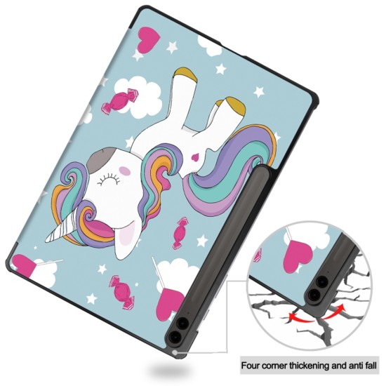 Husa pentru Samsung Galaxy Tab S9 Plus / S9 FE Plus - Techsuit FoldPro - Unicorn