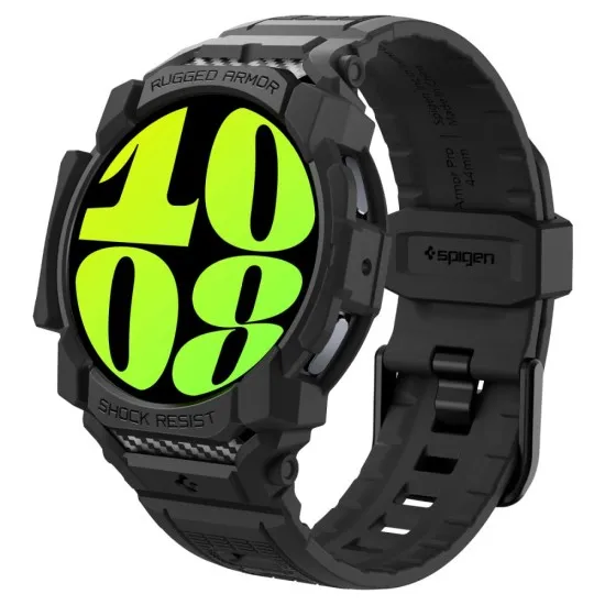 Husa pentru Samsung Galaxy Watch7 44mm + Curea - Spigen Rugged Armor Pro - Black Husa pentru Samsung Galaxy Watch7 44mm + Curea - Spigen Rugged Armor Pro - Black