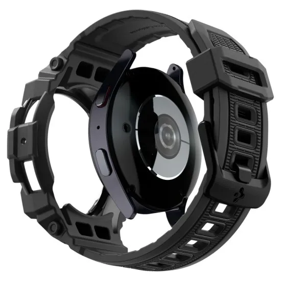 Husa pentru Samsung Galaxy Watch7 44mm + Curea - Spigen Rugged Armor Pro - Black Husa pentru Samsung Galaxy Watch7 44mm + Curea - Spigen Rugged Armor Pro - Black